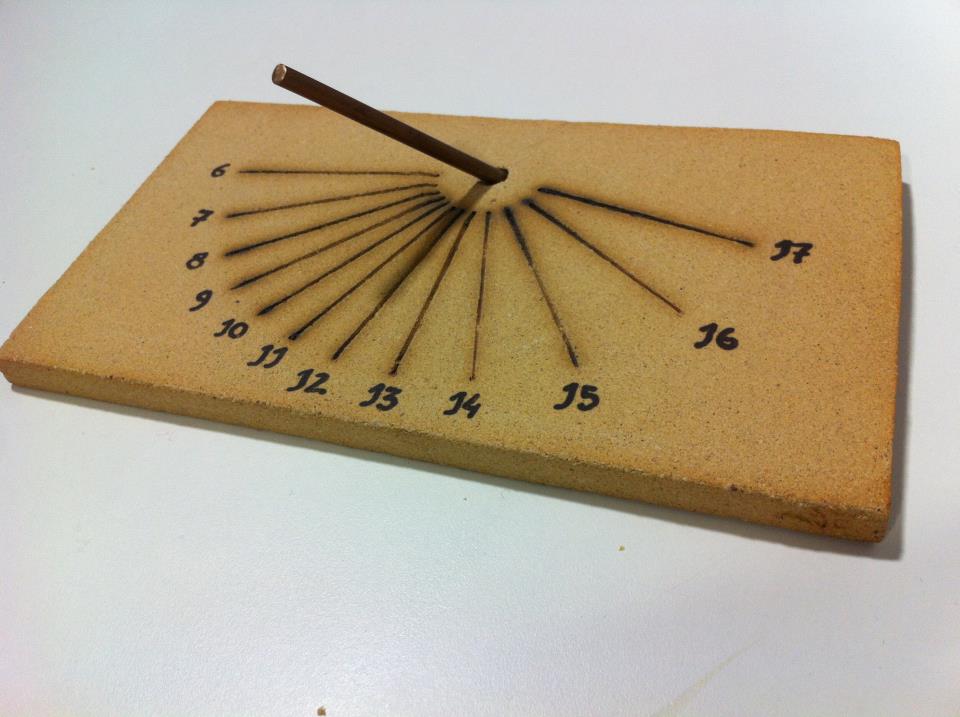 baked clay sundial