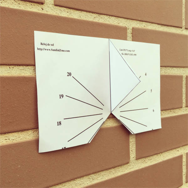 Reloj de sol orientación Norte